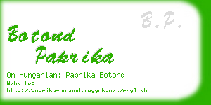 botond paprika business card